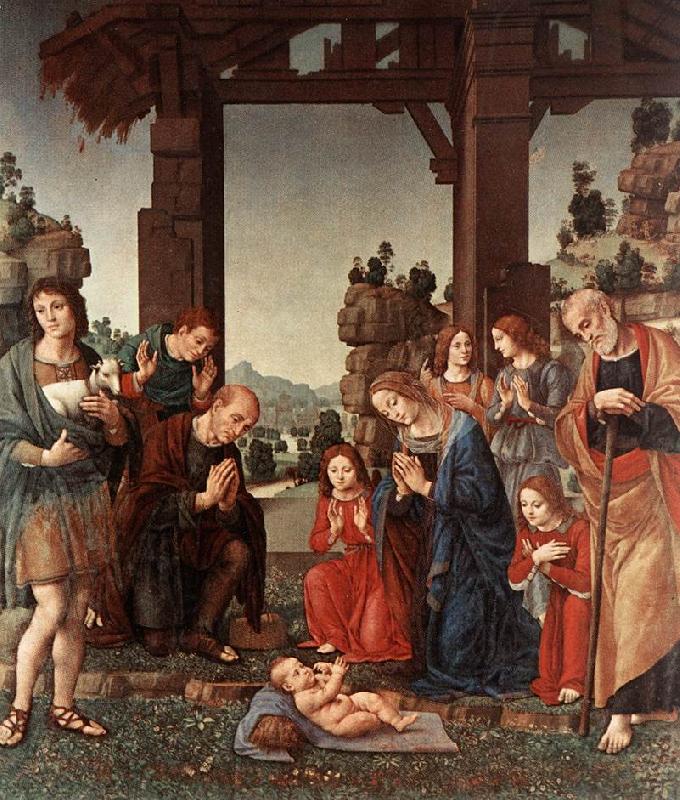 LORENZO DI CREDI Adoration of the Shepherds sf Germany oil painting art